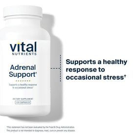 Étiquette du flacon de Vital Nutrients Complément Alimentaire Système Surrénalien