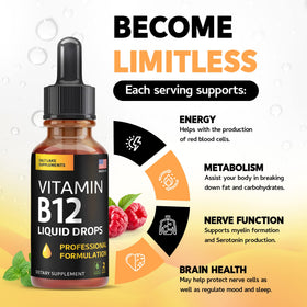 Étiquette du flacon de vitamine B12 vegan Salt Lake Supplements
