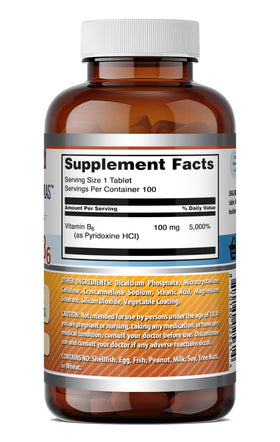 Étiquette du flacon de Vitamine B6 Amazing Nutrition