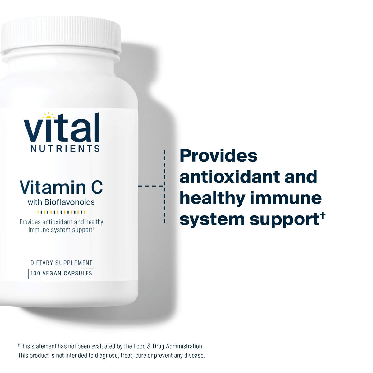 Étiquette du flacon de Vitamine C Vital Nutrients