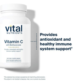 Étiquette du flacon de Vitamine C Vital Nutrients
