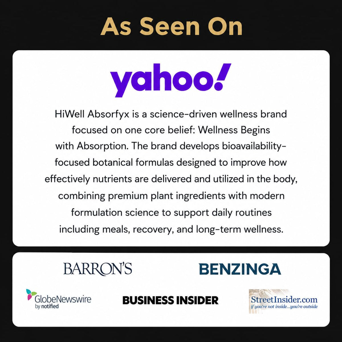 Étiquette du flacon de vitamines B méthylées HiWell Absorfyx