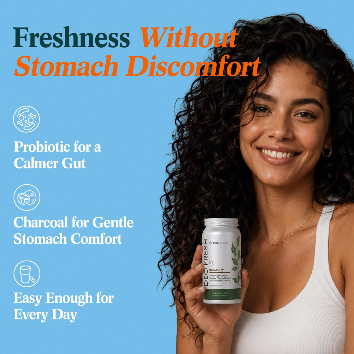 Étiquette du flacon Deo Fresh U+FITJOURNEY