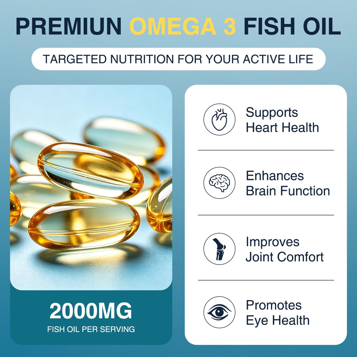 Étiquette du flacon DRFOSTER Huile de Poisson Omega-3 2000mg