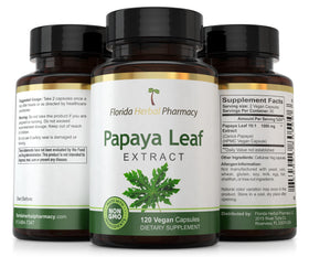 Étiquette du flacon Extrait de Feuille de Papaye 120 Capsules
