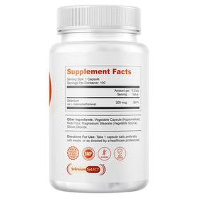 Étiquette du flacon Geetop Sélénium 200 mcg