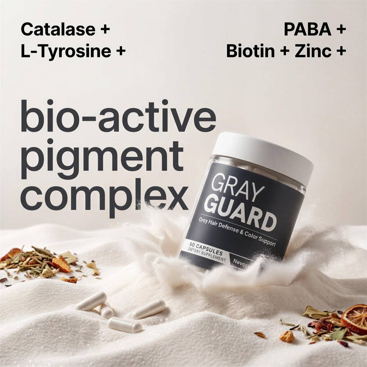 Étiquette du flacon Gray Guard avec ingrédients