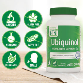 Étiquette du flacon Health Thru Nutrition Ubiquinol