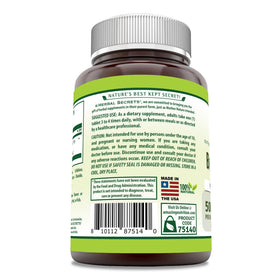 Étiquette du flacon Herbal Secrets montrant les spécifications de bromélaïne