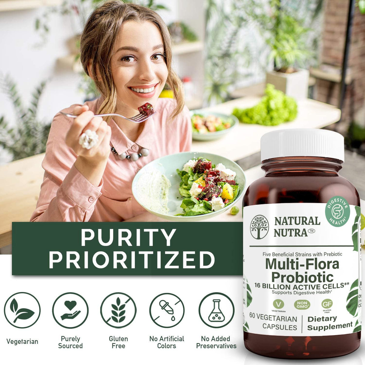 Étiquette du flacon Natural Nutra Probiotique