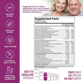 Étiquette du flacon NatureGenX Multivitamine Methylée
