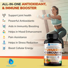 Étiquette du flacon Orbit Vitals Curcuma 2250mg
