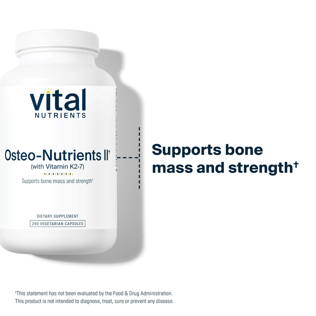 Étiquette du flacon Ostéo-Nutriments Végétariens Vital Nutrients