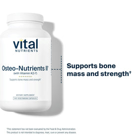 Étiquette du flacon Ostéo-Nutriments Végétariens Vital Nutrients