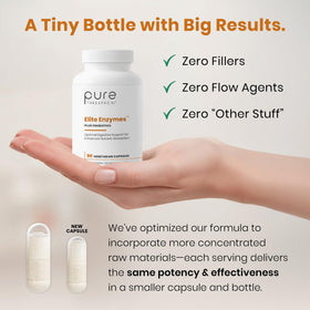 Étiquette du flacon Pure Therapro Rx Enzymes Plus Probiotics