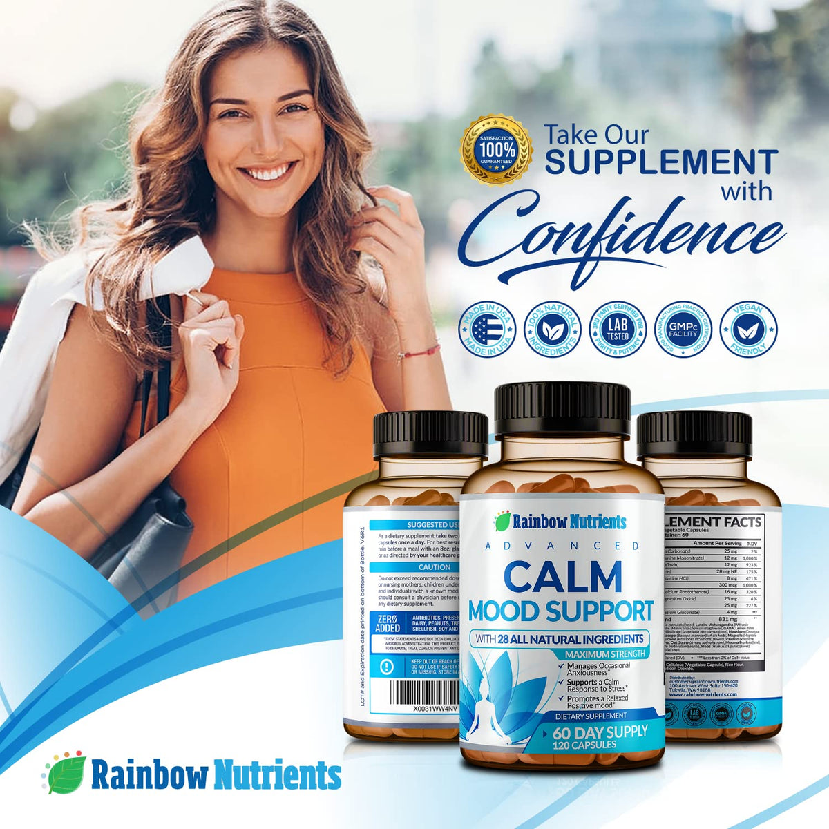 Étiquette du flacon Rainbow Nutrients 28 en 1