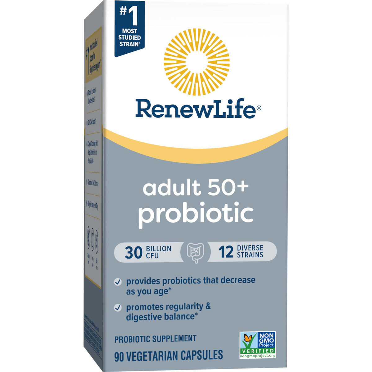 Étiquette du flacon Renew Life Probiotique Adult 50+