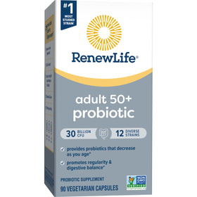 Étiquette du flacon Renew Life Probiotique Adult 50+