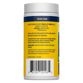 Étiquette du flacon Renew Life Probiotique avec ingrédients et dosage
