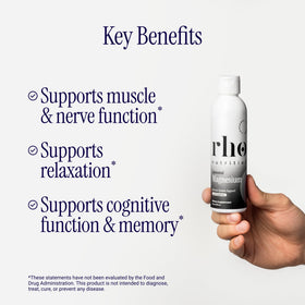 Étiquette du flacon Rho Nutrition Magnésium Liposomal 240g
