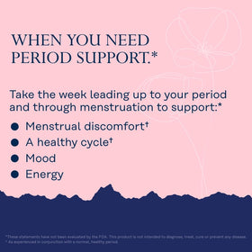 Étiquette du flacon SOLARAY PMS & Menstruel avec ingrédients