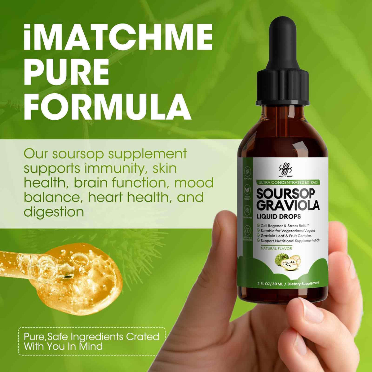 Étiquette du flacon Soursop Graviola iMATCHME
