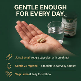 Étiquette du flacon VISION support PRO avec informations nutritionnelles
