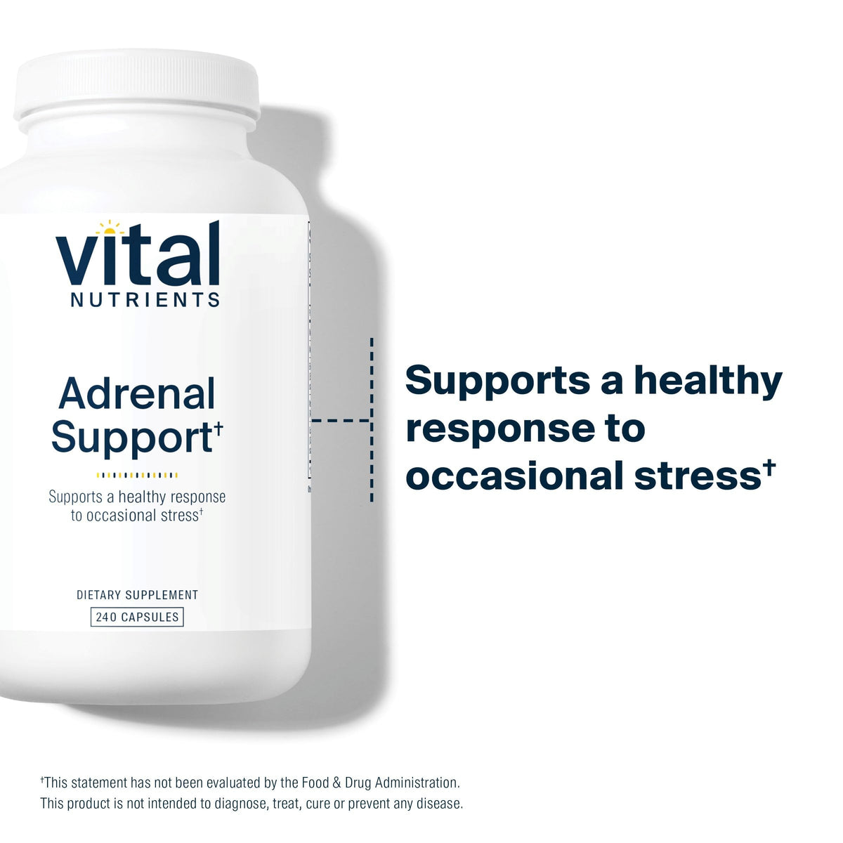 Étiquette du flacon Vital Nutrients Soutien Surrénalien