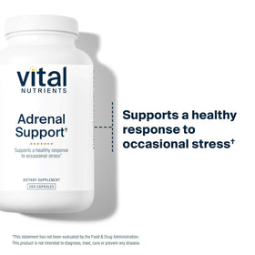 Étiquette du flacon Vital Nutrients Soutien Surrénalien