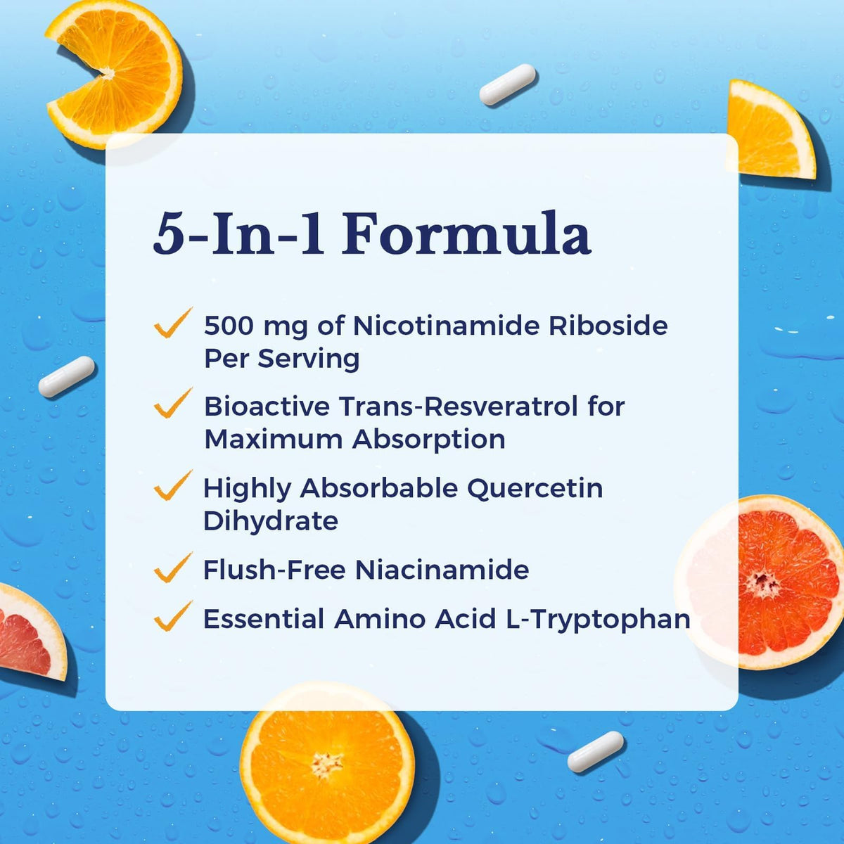 Étiquette du flacon Vitalitown NAD+ 500 mg