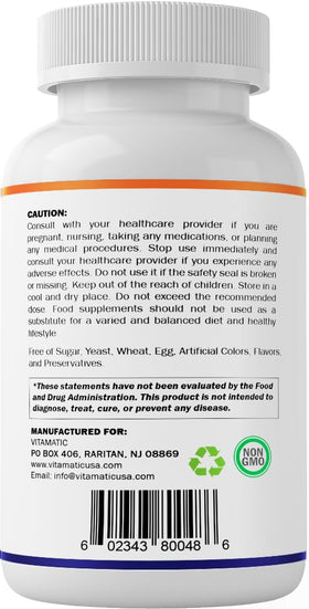 Étiquette du flacon Vitamatic huile de foie de morue