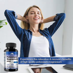 Étiquette du flacon VPKIN Complément Potassium Magnésium 1000mg