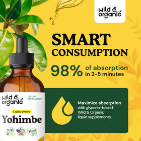 Étiquette du flacon Wild & Organic Yohimbe 5 mg