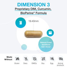 Étiquette du flacon XYMOGEN DIMension 3 240 capsules
