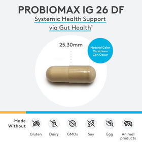 Étiquette du flacon XYMOGEN ProbioMax IG 26