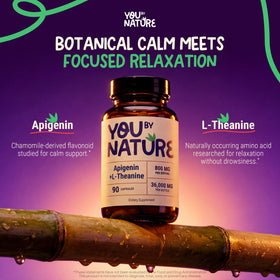 Étiquette du flacon YOUBYNATURE Apigénine et L-Théanine