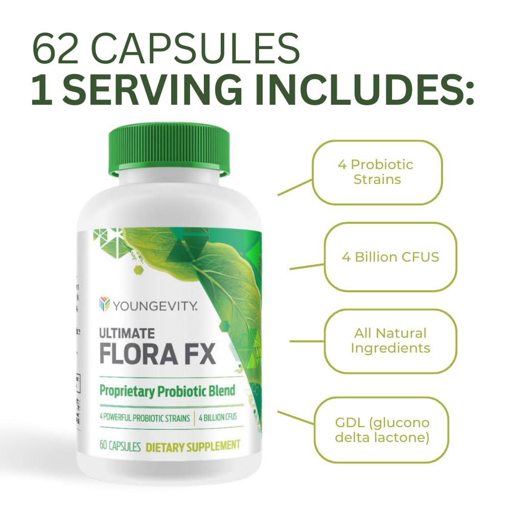 Étiquette du flacon Youngevity Ultimate Flora FX