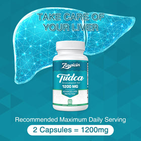 Étiquette du flacon Zingicin TUDCA 1200mg avec informations nutritionnelles