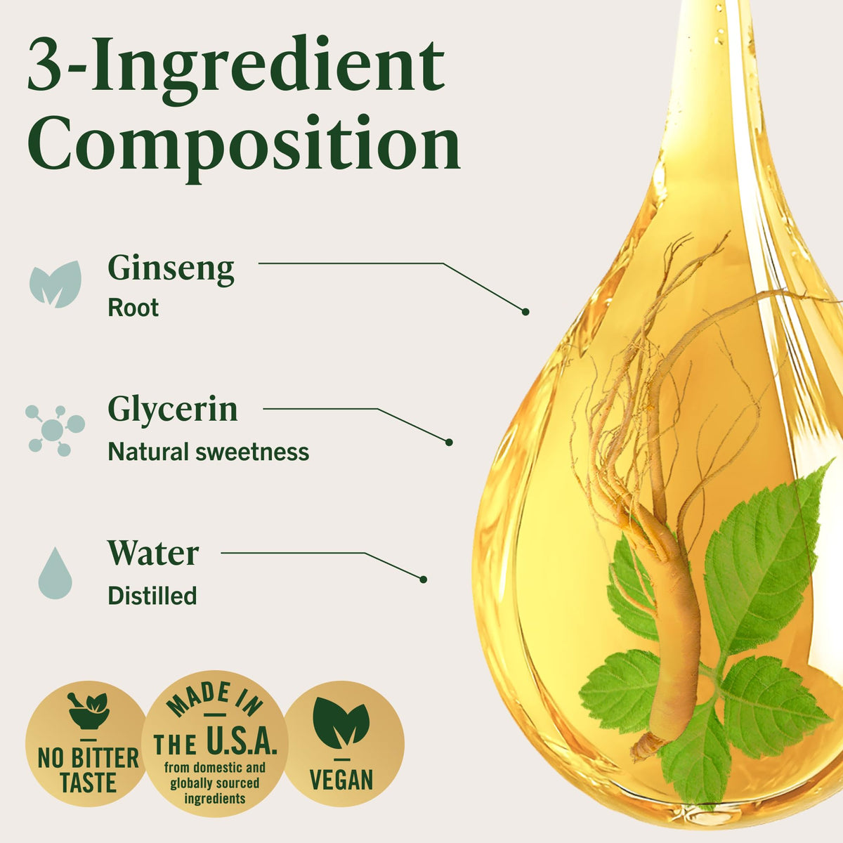 Étiquette du ginseng Panax HERBAMAMA avec ingrédients