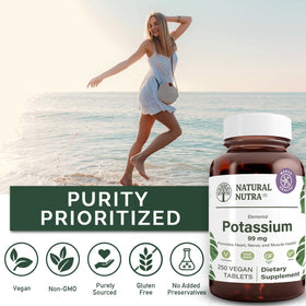 Étiquette du gluconate de potassium 99 mg Natural Nutra