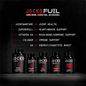 Étiquette du Jocko Fuel Cold War avec liste des ingrédients