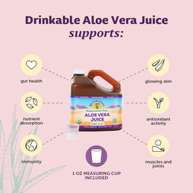 Étiquette du jus d'Aloe Vera Bio Lily Of The Desert