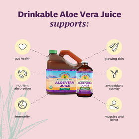 Étiquette du jus d'Aloe Vera bio Lily Of The Desert