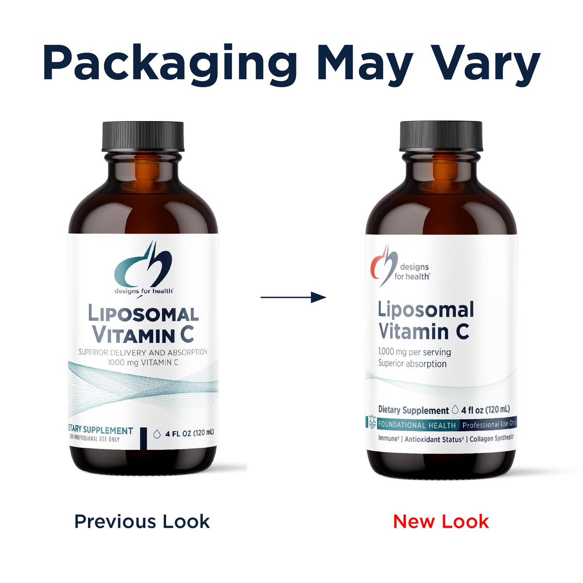 Étiquette du Liposomal Vitamin C Liquide 1000mg avec informations nutritionnelles