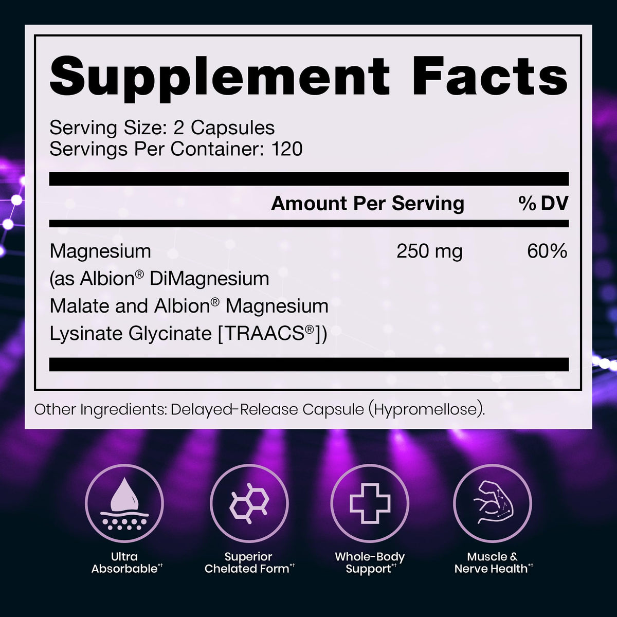 Étiquette du Magnésium Optimum Pure Therapro Rx