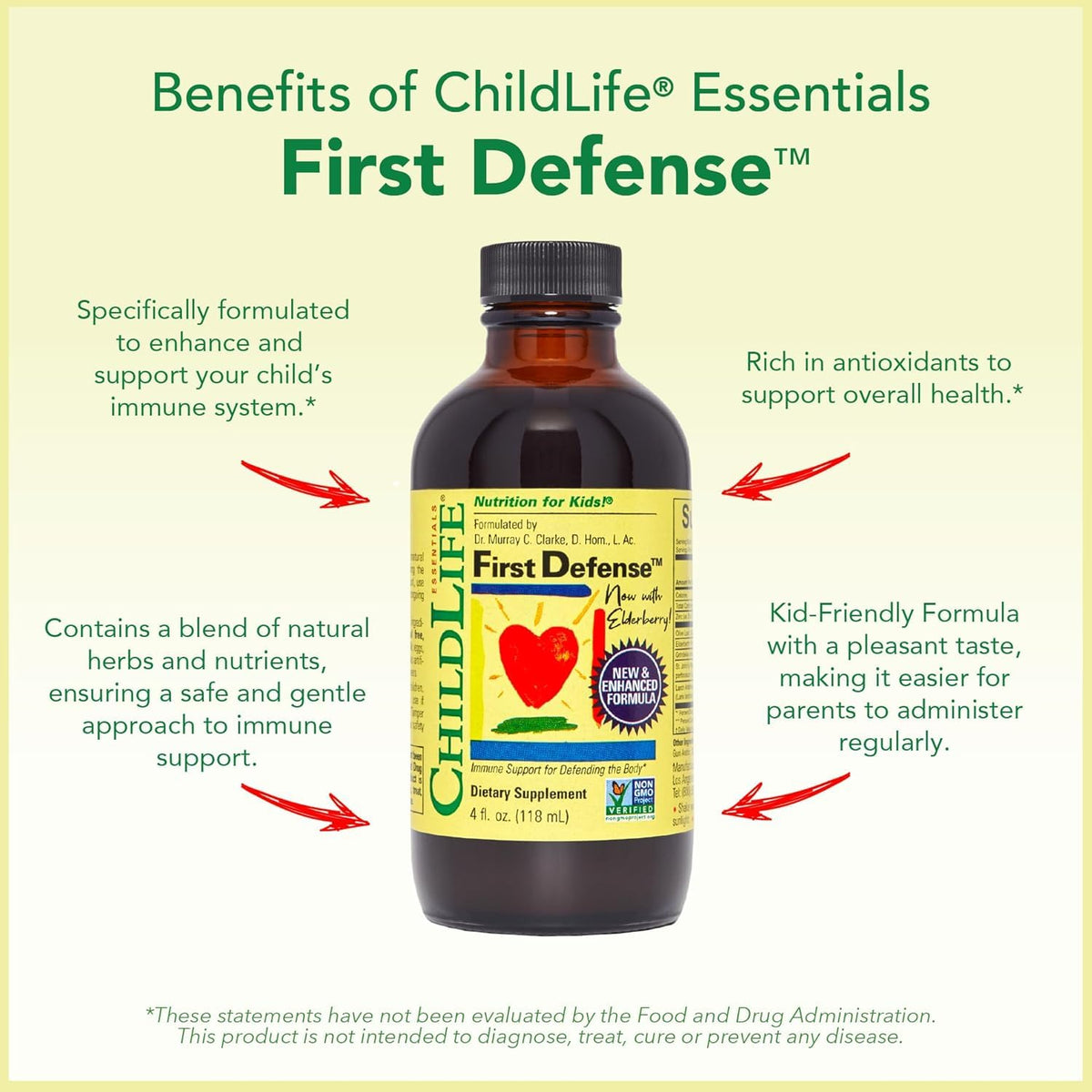 Étiquette du pack de compléments alimentaires CHILDLIFE ESSENTIALS