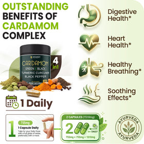 Étiquette du pot de capsules Herbpy 4-en-1