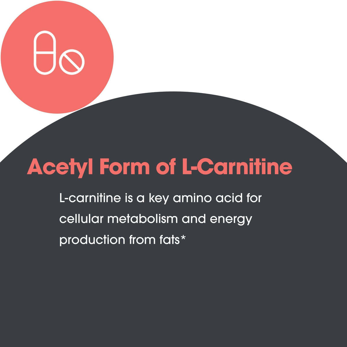 Étiquette du produit Acétyl L-Carnitine 500 mg