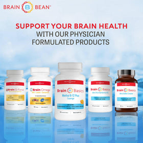 Étiquette du produit Brain Bean Methyl B-12 et Folate