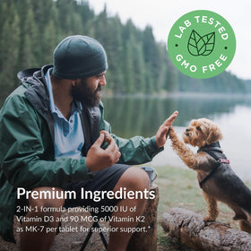 Étiquette du produit Futurebiotics Vitamine K2 et D3 5000 IU